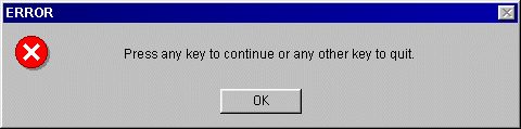 a gif of a windows error pop up that flashes between multiple phrases, including 'close your eyes and press escape three times,' 'bad command or file name - go stand in the corner,' 'press any key to continue or any other key to quit,' 'entre an 11 digit prime number to continue,' and more phrases. there is a button at the bottom that says 'okay'