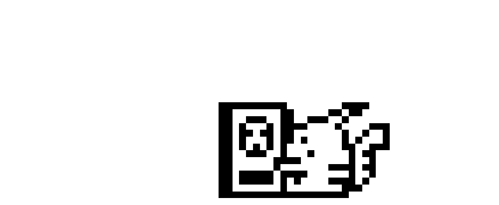 a black and white pixel art of pikachu (seen from the left side) reading a manga